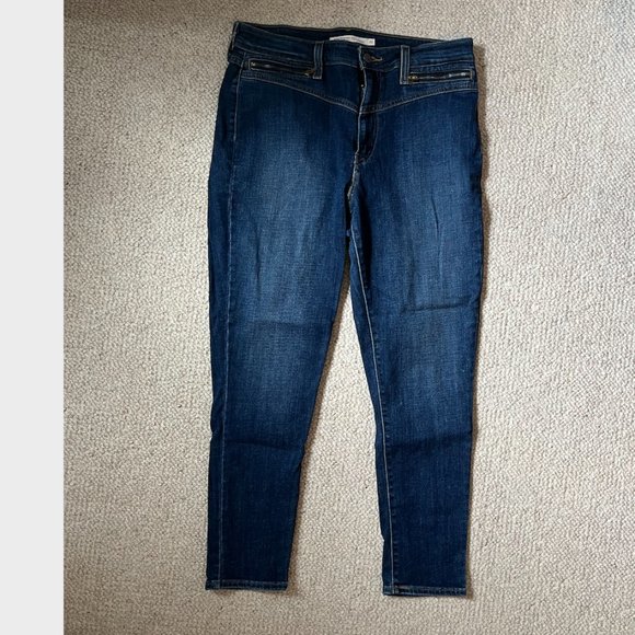 Levi's 721 High Rise Skinny Ankle - Size 32 Dark Wash - Picture 3 of 3